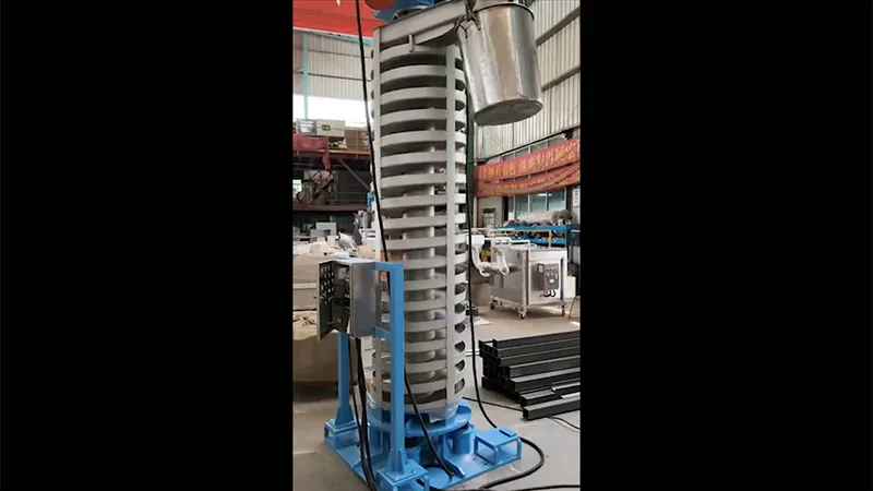 Equipo de transporte vibratorio en espiral para materiales a granel