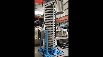 Equipo de transporte vibratorio en espiral para materiales a granel
